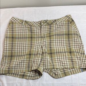 Novara Tan and Brown Bermudas Lightweight Plaid
